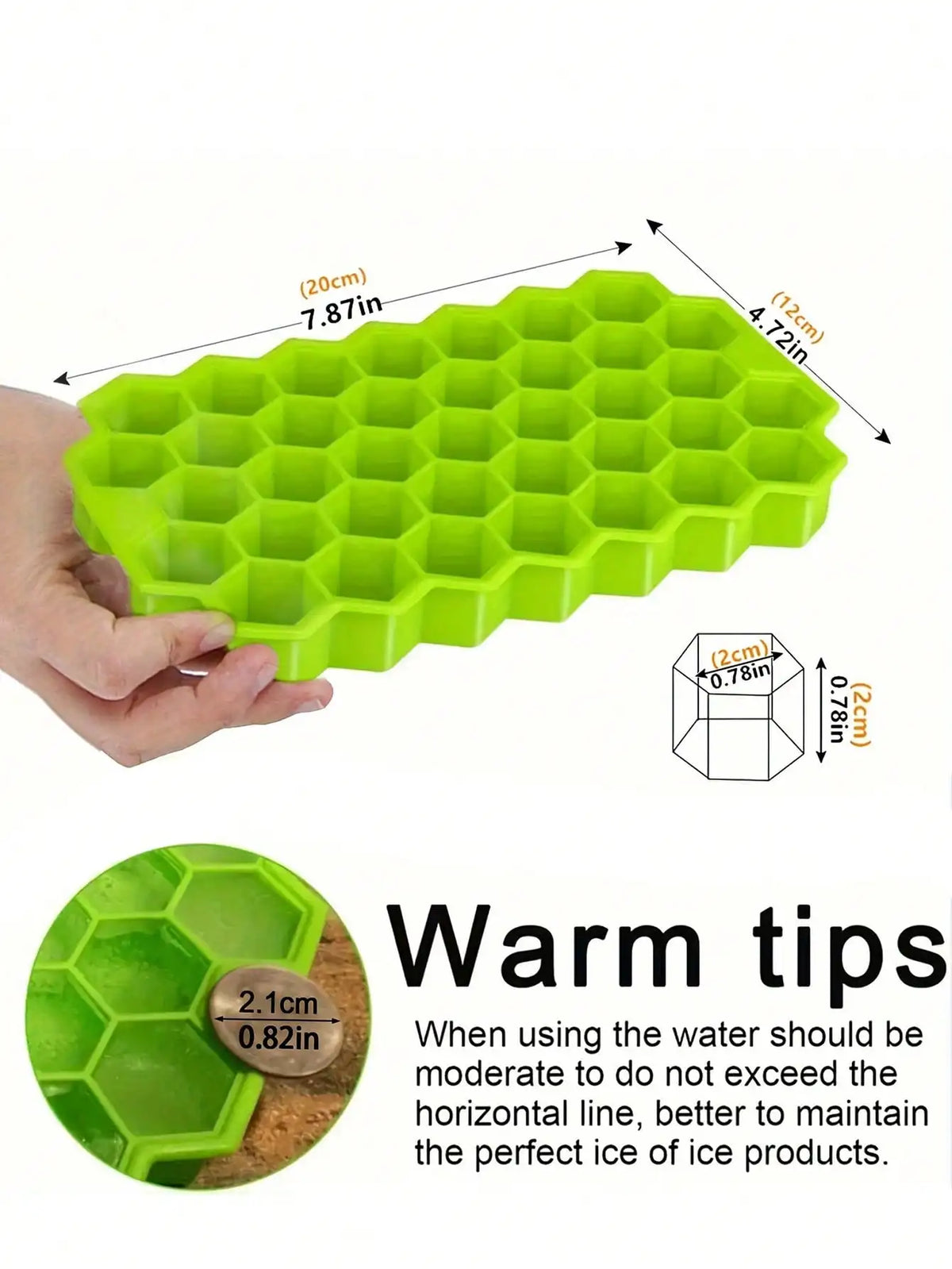 1/2/4pcs Honeycomb Silicone Ice Cube Trays, 37-Cell Hexagon Ice Cube Mold Reusable, Multi-Color Options, Suitable For Refrigerator, Cocktail, Whiskey And Chocolate
